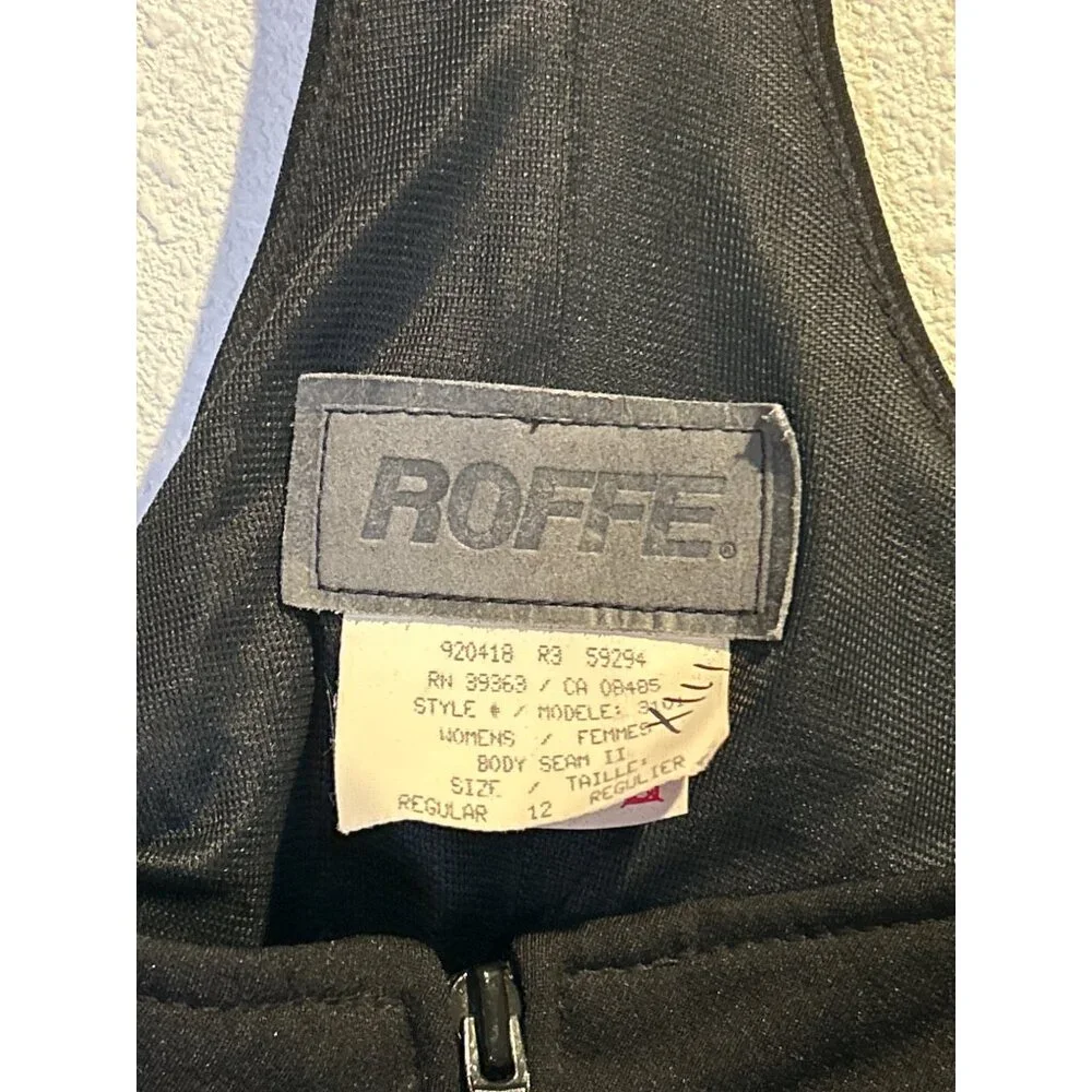 Vtg Roffe Women's 12 Nylon Wool Blend Stretch Ski Suit Bib Pants NEW - Picture 2 of 6